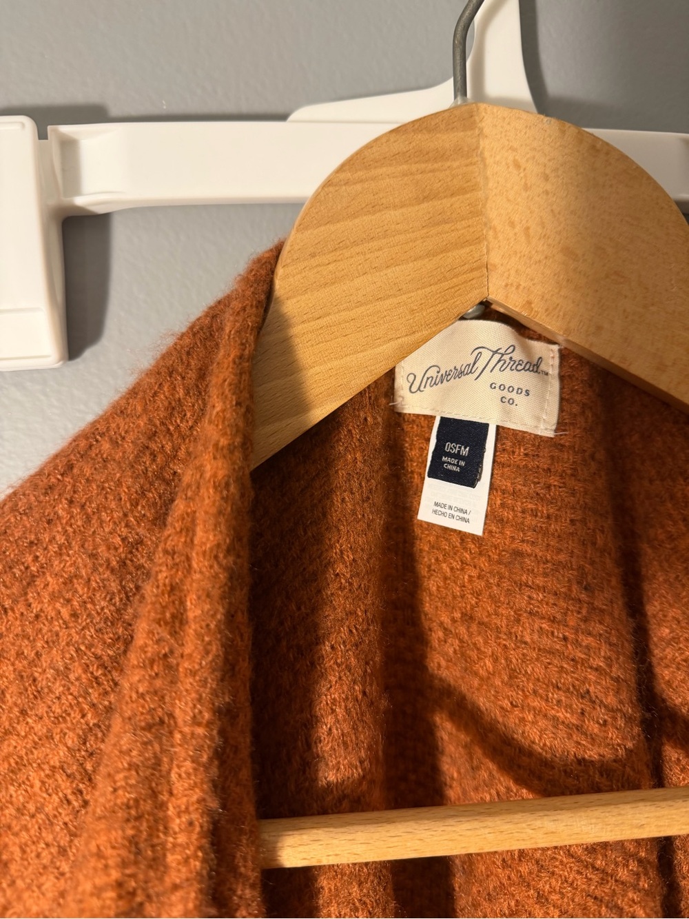 Universal Threads Cozy Rust Orange Essential Ruana - Picture 3 of 6